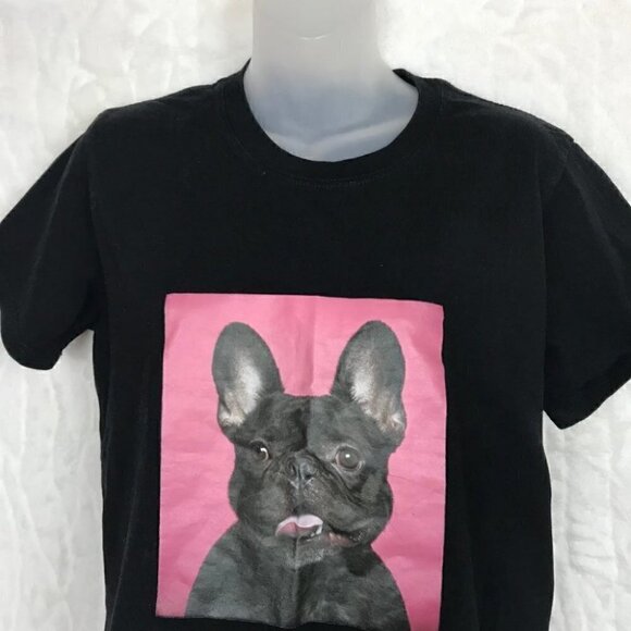 Frenchie Black  T-Shirt Size M - Picture 3 of 6